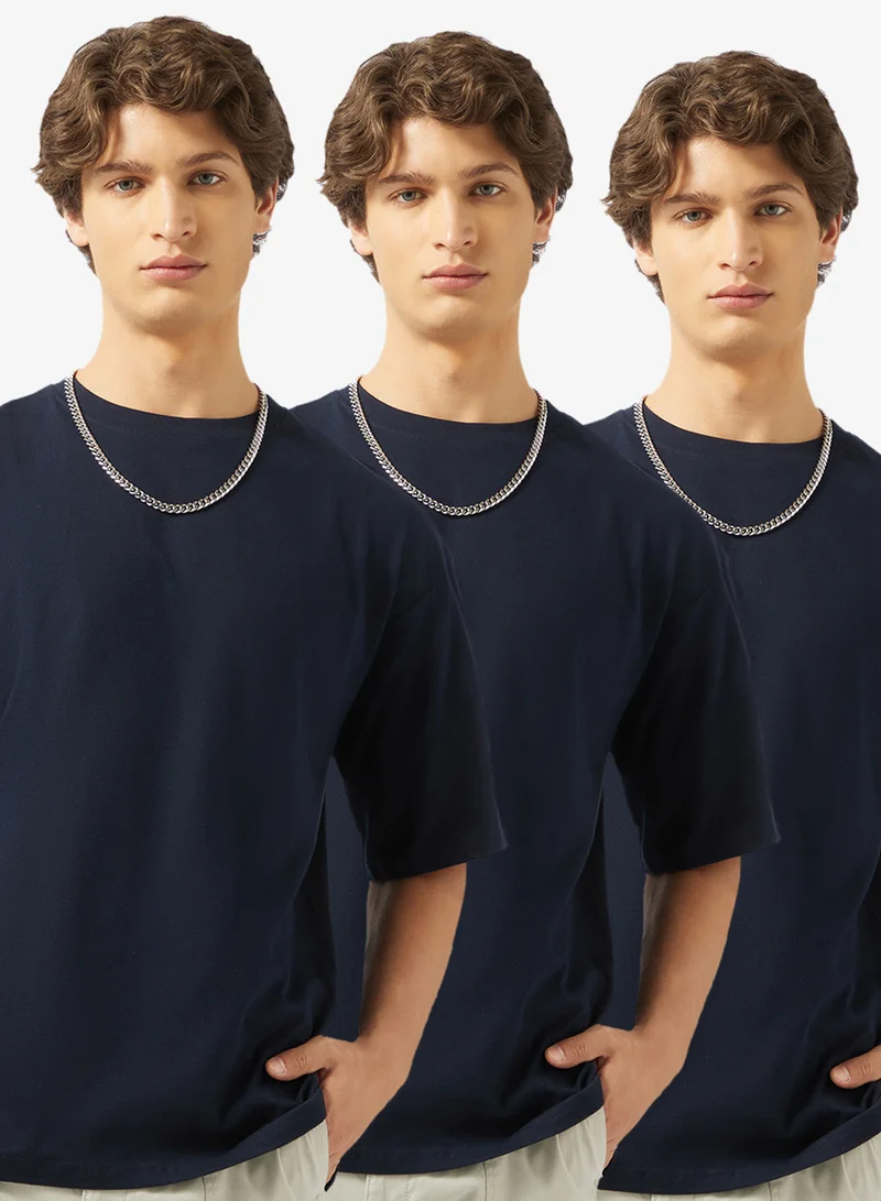 سفنتي فايف بيسيكس عبوة من  تيشيرتات كبيرة الحجم